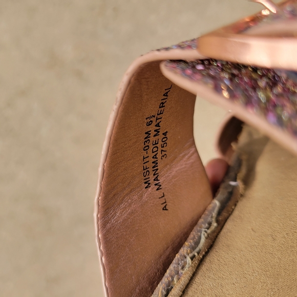 Misfit Glitter Sandal Slides sz 6.5 - Picture 3 of 3